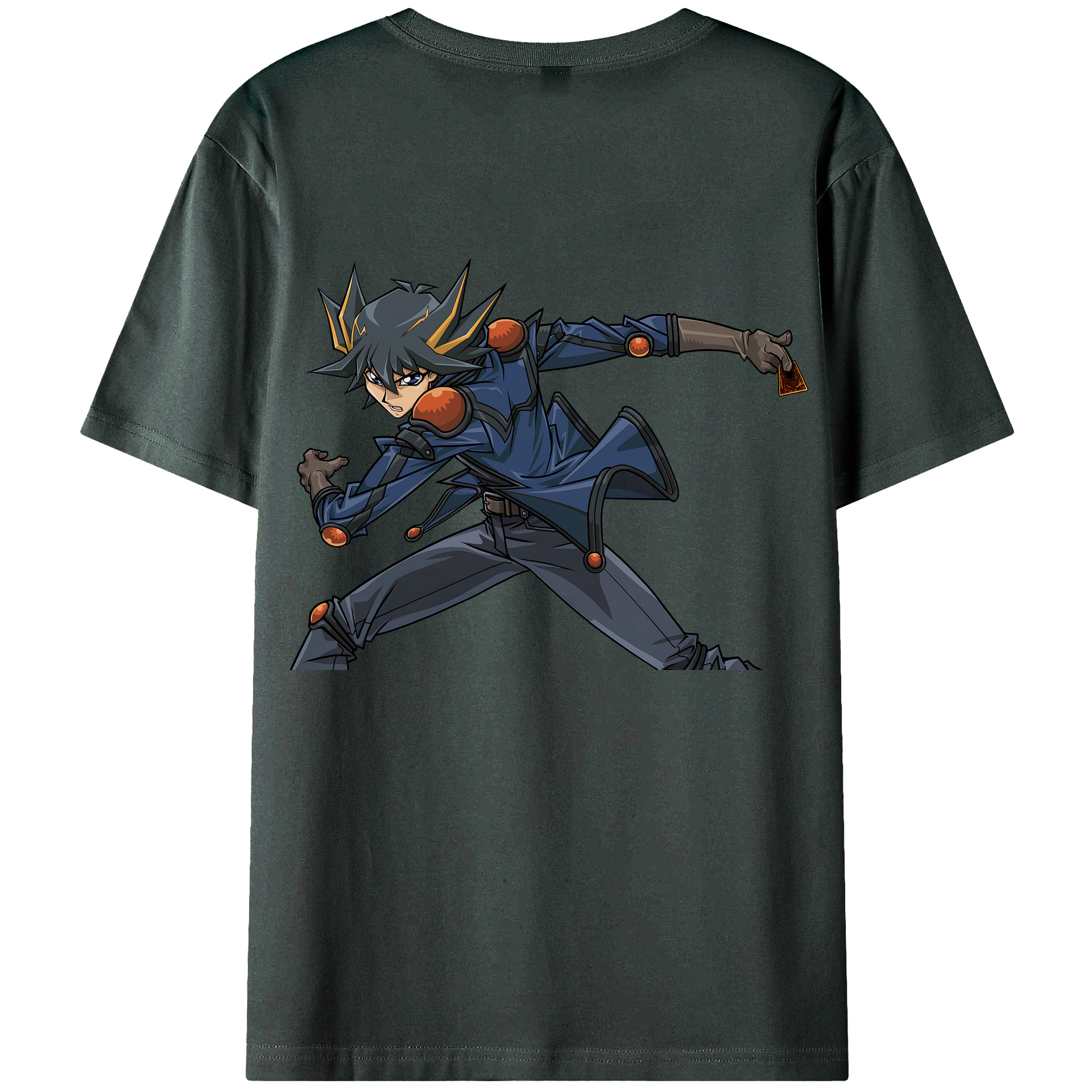 （画像用） 遊☆戯☆王 Yu-Gi-Oh! 綿100％ メンズ半袖Tシャツ（バックプリント） 通気性